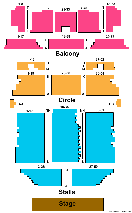 Edinburgh Playhouse End Stage Seating Chart